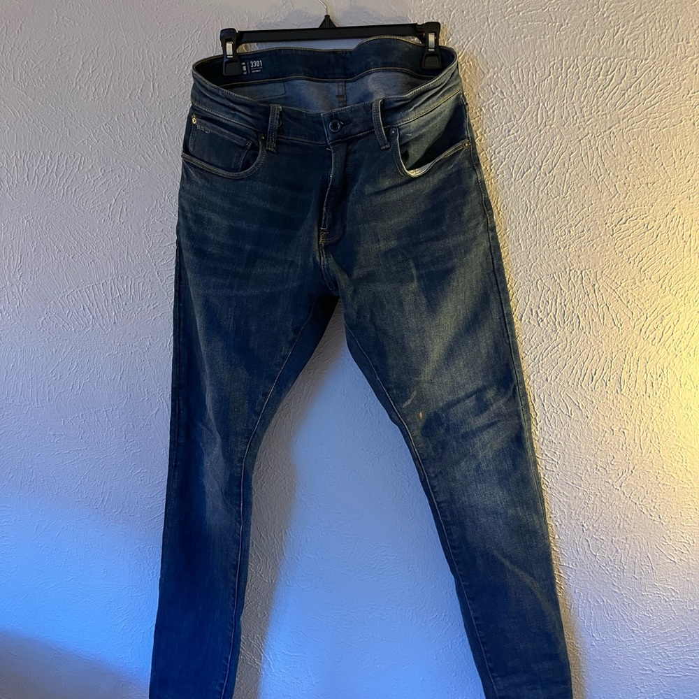G-star raw skinny jeans width 32” length 32” like new condition
